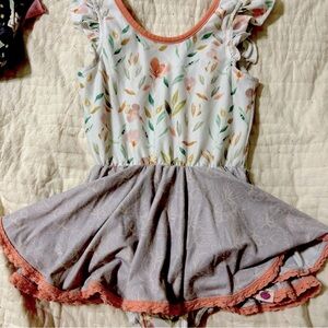 Cheeky Plum Floral and Peach Leotard